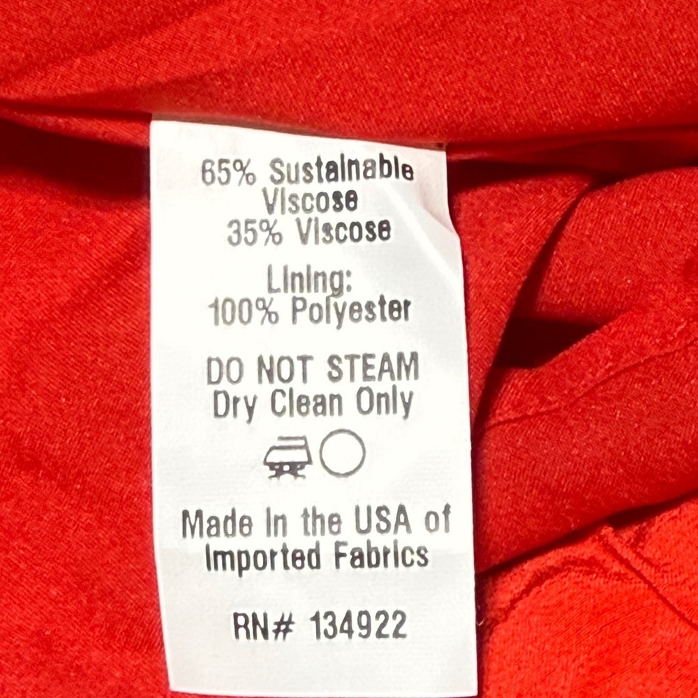 Emerson Fry Grenadine Amy Sundress Size M NWT Red Midi Dress Viscose Slit USA - Picture 11 of 12